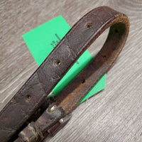 Hvy Leather Running Martingale *fair, v.stiff, v.twisted, scraped, xholes, stretched neck hole, dry
