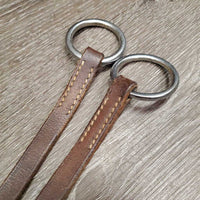 Hvy Leather Running Martingale *fair, v.stiff, v.twisted, scraped, xholes, stretched neck hole, dry
