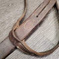 Hvy Leather Running Martingale *fair, v.stiff, v.twisted, scraped, xholes, stretched neck hole, dry
