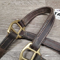 Padded Leather Halter, adj, snap *gc, rubs, scrapes, clean, stretched?
