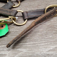 Padded Leather Halter, adj, snap *gc, rubs, scrapes, clean, stretched?
