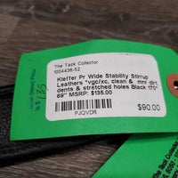 Pr Wide Stability Stirrup Leathers *vgc/xc, clean & mnr dirt, dents & stretched holes
