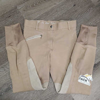 Hvy Cotton Euroseat Breeches *gc/fair, many seam holes, mnr rubs, pills & stains
