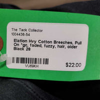 Hvy Cotton Breeches, Pull On *gc, faded, fuzzy, hair, older
