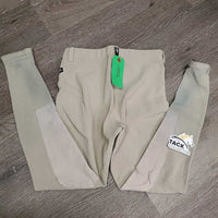 Ribbed Riding Tight Breeches, Pull On *gc, snags, rubs, pills, older knees: stretched & unstitched

