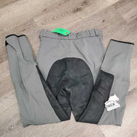 High Waist Full Seat Breeches, Hvy Smooth Leather Seat *gc/fair, older, rubs, pills, snags, stains Seat: stiff, creased, scratches
