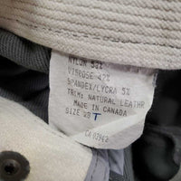 High Waist Full Seat Breeches, Hvy Smooth Leather Seat *gc/fair, older, rubs, pills, snags, stains Seat: stiff, creased, scratches
