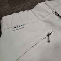 High Waist Full Seat Breeches, Thick Smooth Leather Seat *vgc, unstitched seam, mnr stains, older, seam puckers
