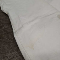 High Waist Full Seat Breeches, Thick Smooth Leather Seat *vgc, unstitched seam, mnr stains, older, seam puckers
