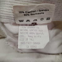 High Waist Full Seat Breeches, Thick Smooth Leather Seat *vgc, unstitched seam, mnr stains, older, seam puckers
