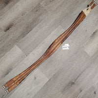 Leather Girth, 1x Els *fair, older, dirt, v.stretched els, stains, hard, film, faded
