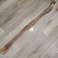 Leather Girth, 1x Els *fair, older, dirt, v.stretched els, stains, hard, film, faded
