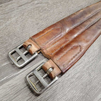 Leather Girth, 1x Els *fair, older, dirt, v.stretched els, stains, hard, film, faded
