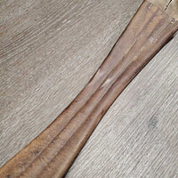 Leather Girth, 1x Els *fair, older, dirt, v.stretched els, stains, hard, film, faded
