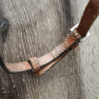 Rsd Bridle, Braided Reins *gc/fair, dry, stiff, broken keeper, stained, tight keeper, scraped edges
