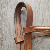 Rsd Bridle, Braided Reins *gc/fair, dry, stiff, broken keeper, stained, tight keeper, scraped edges
