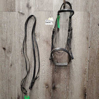 Rsd Leather Bridle, Plain Reins *fair, v.dry, v.stiff, crackles, twisted
