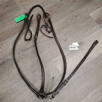 Narrow Rsd Leather Breastplate, Standing Martingale Attachment *vgc, mnr dirt, v.dry, v.stiff
