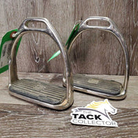 Hvy Stirrup Irons, grips *fair, rusty, pitted, bubbled, dirt, older
