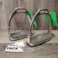 Hvy Stirrup Irons, grips *fair, rusty, pitted, bubbled, dirt, older
