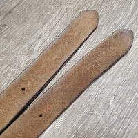 Thick Stirrup Leathers *gc, rubs, xholes, older, dry, dirt, dents, stiff, mnr undone stitching
