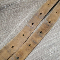 Thick Stirrup Leathers *gc, rubs, xholes, older, dry, dirt, dents, stiff, mnr undone stitching
