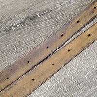 Thick Stirrup Leathers *gc, rubs, xholes, older, dry, dirt, dents, stiff, mnr undone stitching
