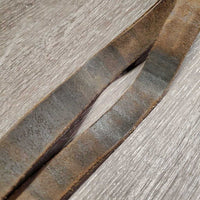 Thick Stirrup Leathers *gc, rubs, xholes, older, dry, dirt, dents, stiff, mnr undone stitching
