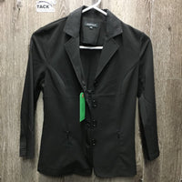 JUNIORS v. Light Show Jacket, Zipper, Buttons, Microsuede Collar *vgc, collar rubs & pills
