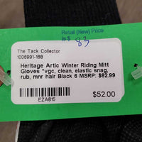 Artic Winter Riding Mitt Gloves *vgc, clean, elastic snag, rub, mnr hair
