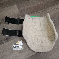 Closed Front Boots, fleece lined, velcro *gc/fair, clean, dingy, v.clumpy, mnr hair, rubs, pills, snags, unstitched & thin edges
