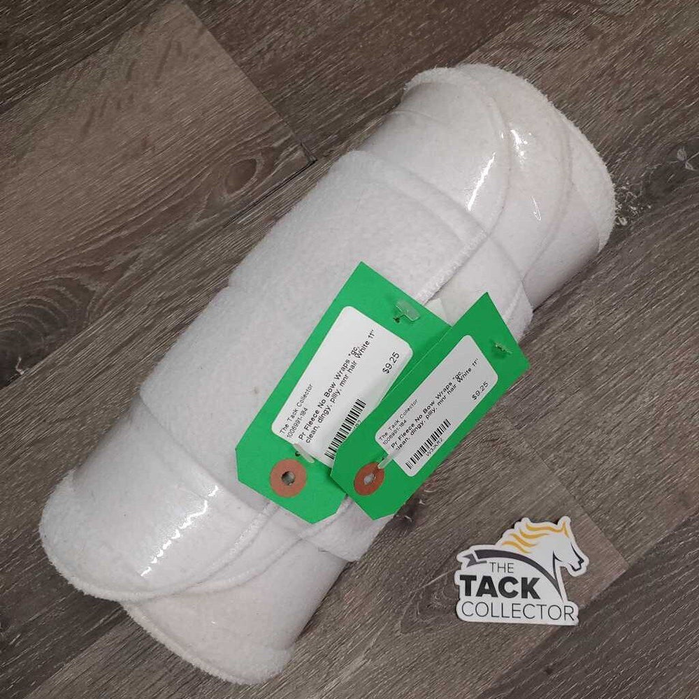 Pr Fleece No Bow Wraps *gc, clean, dingy, pilly, mnr hair