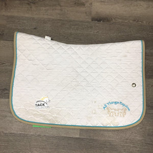 Quilt Baby Saddle Pad, "The Pony Gansters" embroidery, piping *vgc, mnr hair, dirt, stains