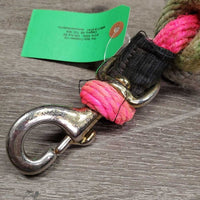 Nylon Lead Rope, removeable snap loop *gc, rubs, frayed, stiff, stains, snags
