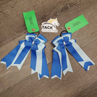 2 Hair Bows Ribbons, Hair elastics *vgc/xc
