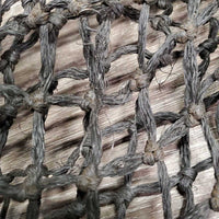 Nylon String Slow Feed Rope Hay Net, binder twine top *gc/fair, clean & dirty, chew, broken/frayed strings
