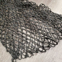 Nylon String Slow Feed Rope Hay Net, binder twine top *gc/fair, clean & dirty, chew, broken/frayed strings
