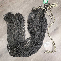 Nylon String Slow Feed Rope Hay Net, binder twine top *gc/fair, clean & dirty, chew, broken/frayed strings

