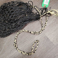 Nylon String Slow Feed Rope Hay Net, binder twine top *gc/fair, clean & dirty, chew, broken/frayed strings
