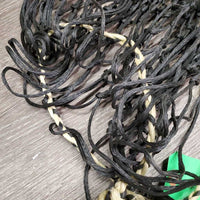 Nylon String Slow Feed Rope Hay Net, binder twine top *gc/fair, clean & dirty, chew, broken/frayed strings
