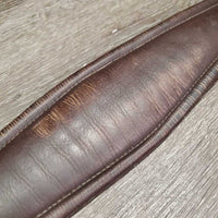 Flat Padded Leather Girth, 2x Els, D Ring *gc, clean, dirty seams, dirt jockies, faded, rubs, stretched, stains