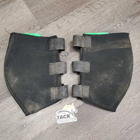 Pr Neoprene Hock Boots *gc, v.dirty, faded, stains, older, rubs, stains
