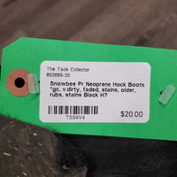 Pr Neoprene Hock Boots *gc, v.dirty, faded, stains, older, rubs, stains
