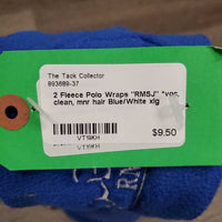 2 Fleece Polo Wraps "RMSJ" *vgc, clean, mnr hair
