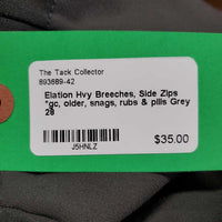 Hvy Breeches, Side Zips *gc, older, snags, rubs & pills
