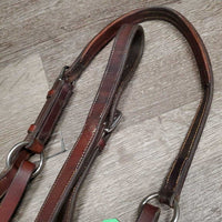 Rsd Leather & Elastic Breastplate, 2 Pc Running Martingale *vgc, clean, mnr film, stains & residue
