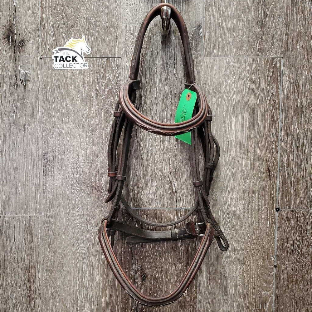 FS Rsd Padded Hunter Hunter Bridle *gc, clean & residue, stains, loose stitching, broken keeper, older, dry14