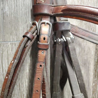 FS Rsd Padded Hunter Hunter Bridle *gc, clean & residue, stains, loose stitching, broken keeper, older, dry14

