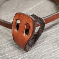 Leather Flash Strap, Slide on Noseband Attachment *vgc, clean, mnr scrapes & stains
