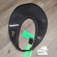 See Through - Transparent Brim Helmet Visor, Visor Clip *gc, scuffs, bent/creased, scratched